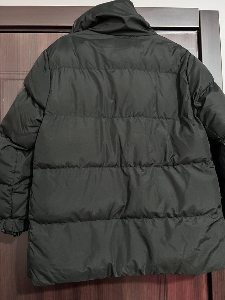 Düğmeli Siyah Kadın Kışlık Mont - Görsel 3