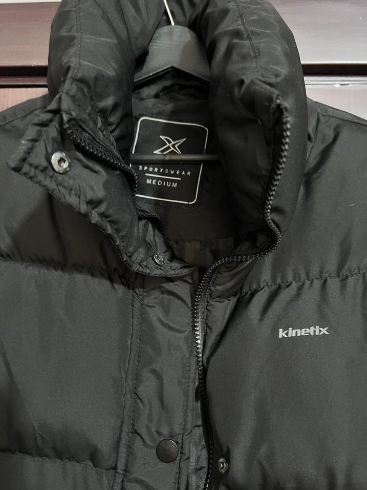 Düğmeli Siyah Kadın Kışlık Mont - Görsel 4