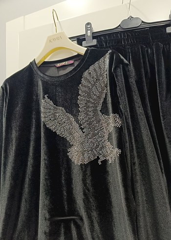 Payet İşlemeli Siyah Kadın Eşofman Takımı - Görsel 10