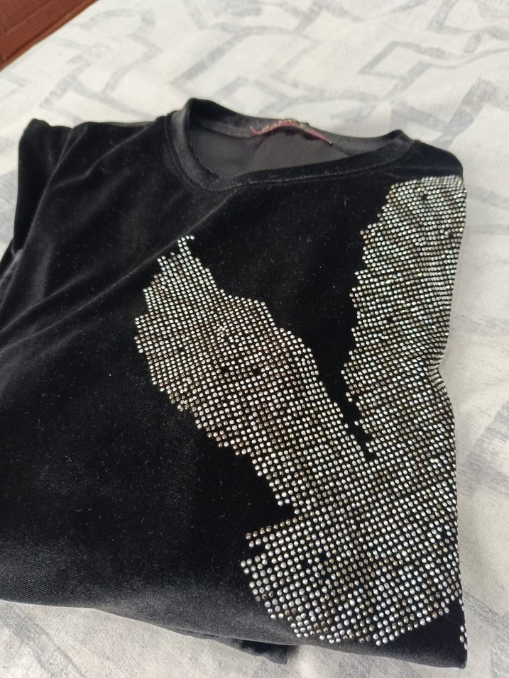 Payet İşlemeli Siyah Kadın Eşofman Takımı - Görsel 5