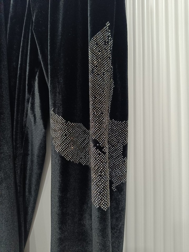 Payet İşlemeli Siyah Kadın Eşofman Takımı - Görsel 4