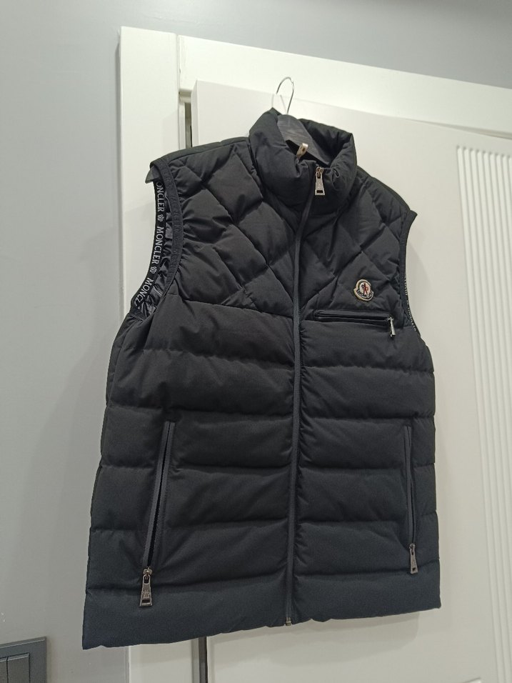 Siyah Fermuarlı Dik Yaka Erkek Yelek - Görsel 2