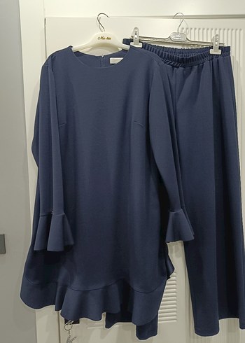 Kadın Lacivert Uzun Kollu Rahat Pijama Takımı - Görsel 8