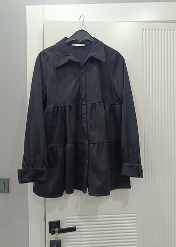 Düğmeli Siyah tunik - Görsel 3