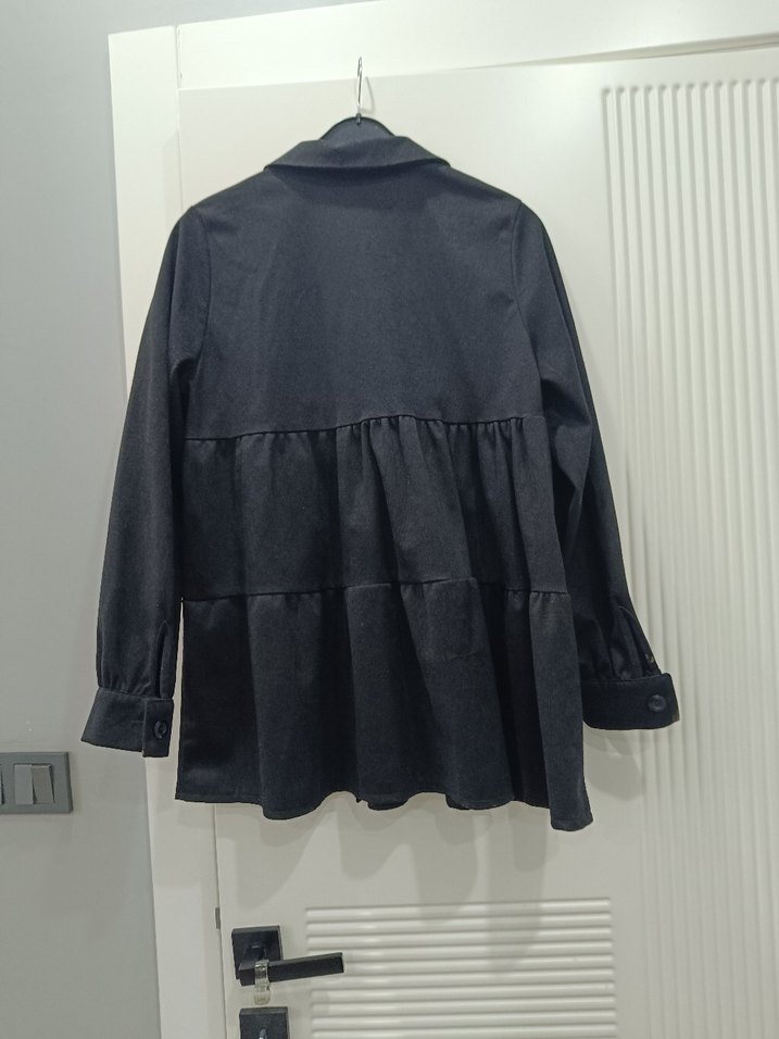 Düğmeli Siyah tunik - Görsel 2