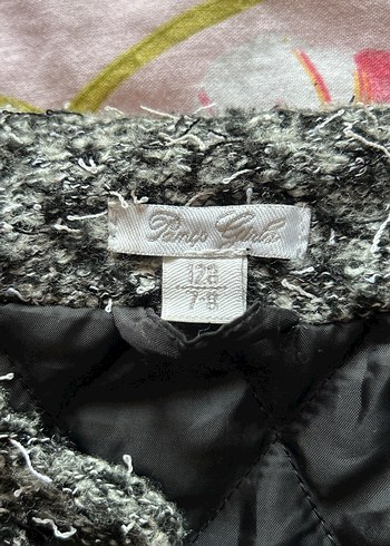 Düğmeli Gri Midi Yün kaban - Görsel 4