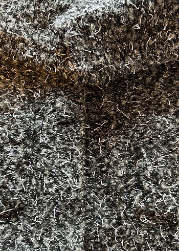 Düğmeli Gri Midi Yün kaban - Görsel 3