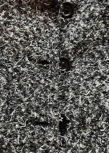 Düğmeli Gri Midi Yün kaban - Görsel 2