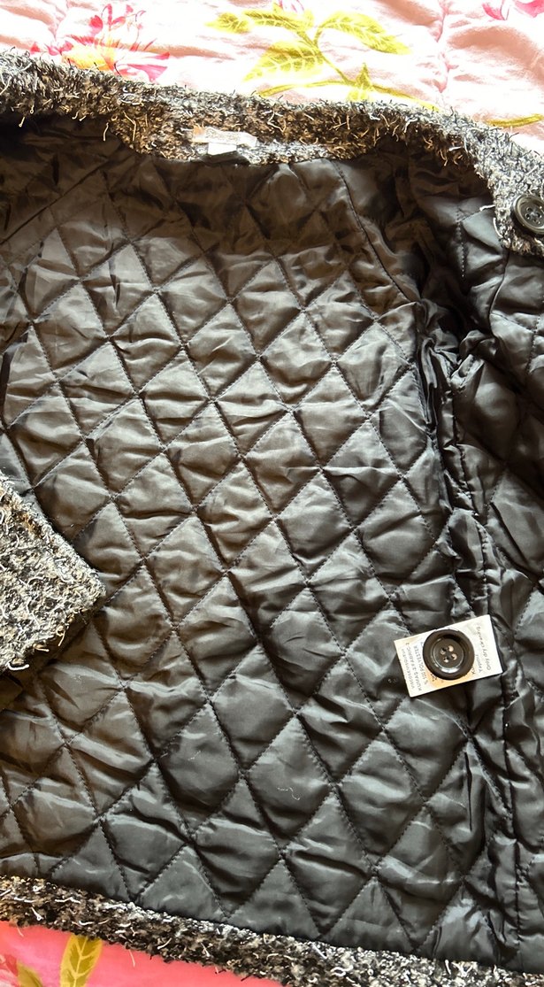 Düğmeli Gri Midi Yün kaban - Görsel 5