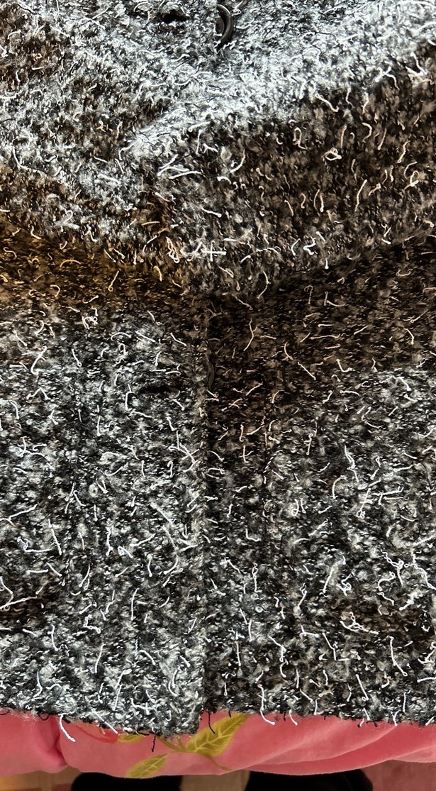 Düğmeli Gri Midi Yün kaban - Görsel 3