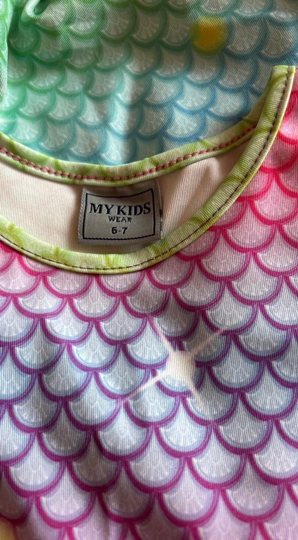 Uzun Kollu Renkli Tie-Dye Kız Bikini - Görsel 3