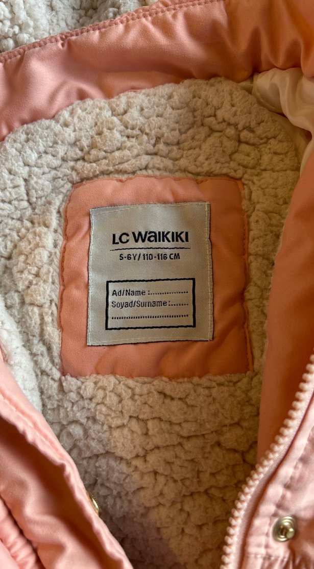 Kız Çocuk Pembe Kürklü Kapüşonlu Mont - Görsel 5