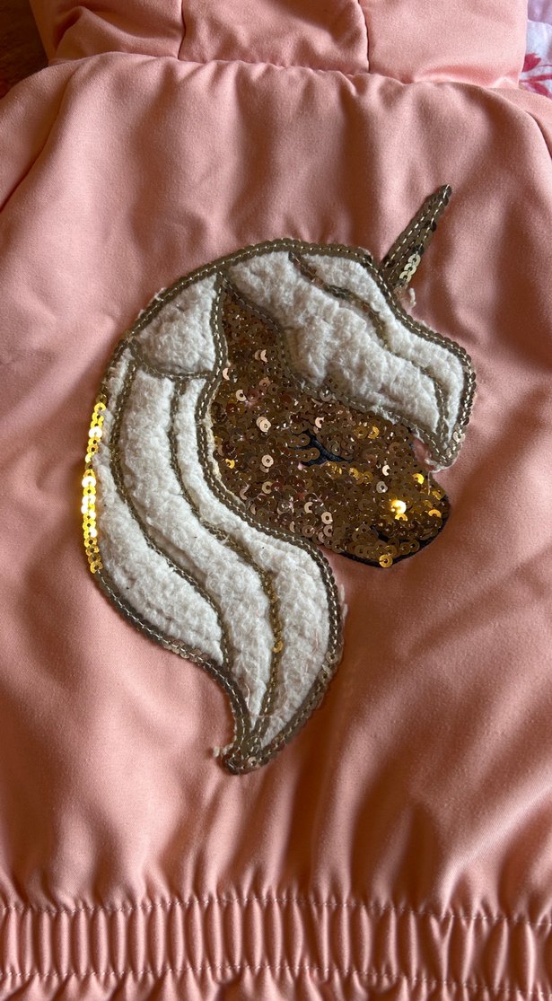 Kız Çocuk Pembe Kürklü Kapüşonlu Mont - Görsel 3