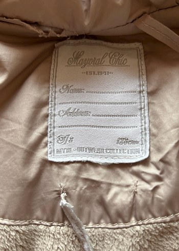 Kemerli Bej Kışlık Mont - Görsel 5