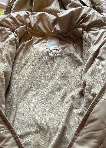Kemerli Bej Kışlık Mont - Görsel 4
