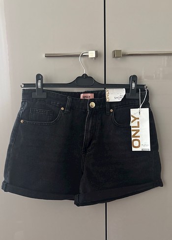 Only Siyah Denim Sort
