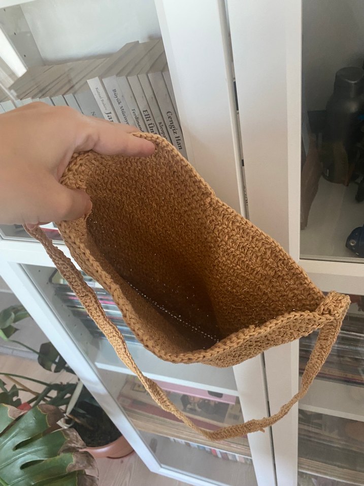 Bej Örgü Kadın Çanta - Görsel 2