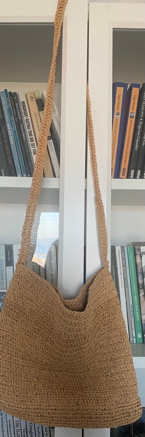 Bej Örgü Kadın Çanta - Görsel 3