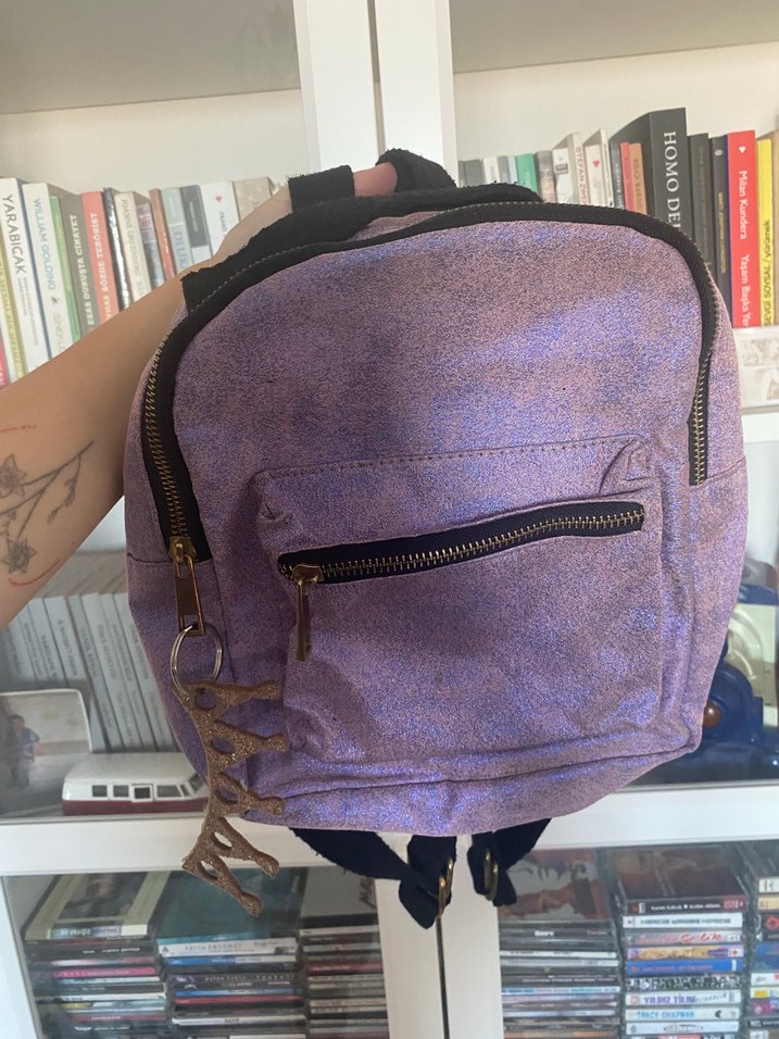 Mor Simli Çocuk/Kadın Sırt Çantası - Görsel 2