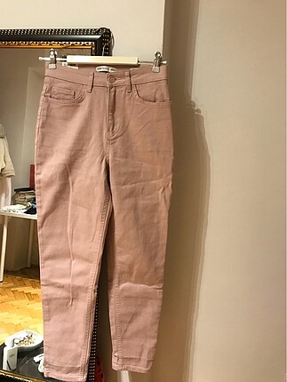 Etiketli LCW gül kurusu slim mom jean