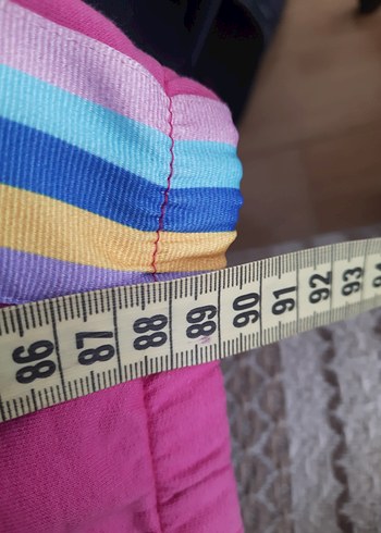 Renkli Yan Şeritli Pembe  Eşofman Altı - Görsel 6