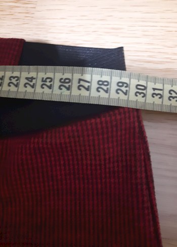 Bordo Kemerli Midi Kadın Kumaş Pantolon - Görsel 5