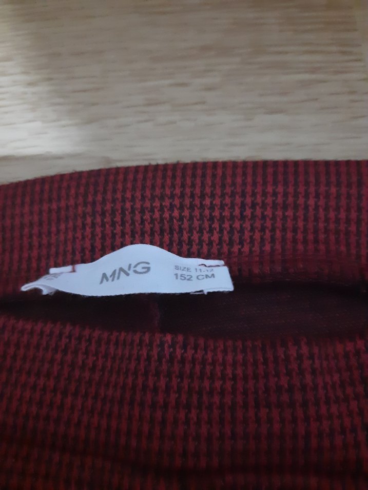 Bordo Kemerli Midi Kadın Kumaş Pantolon - Görsel 3