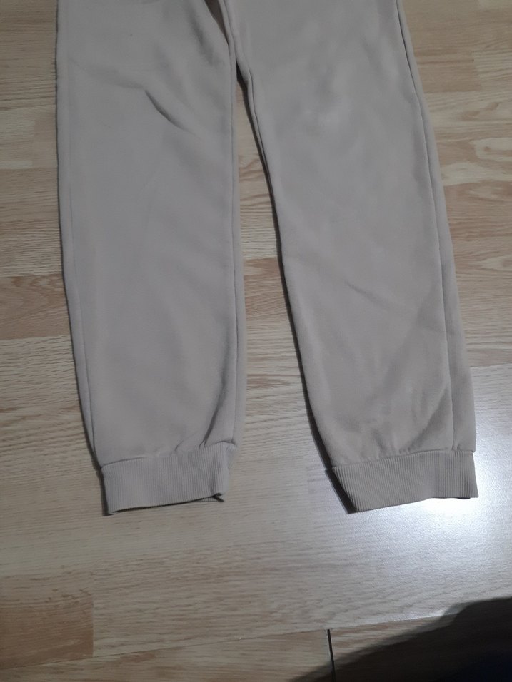 Bej Rahat Kesim Kadın Eşofman Altı - Görsel 3