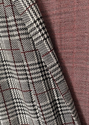 Tally Weijl Düğmeli Gri Ekose Midi Kadın Blazer