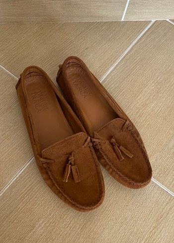 Kemal Tanca Kahverengi Süet Püsküllü Kadın Loafer