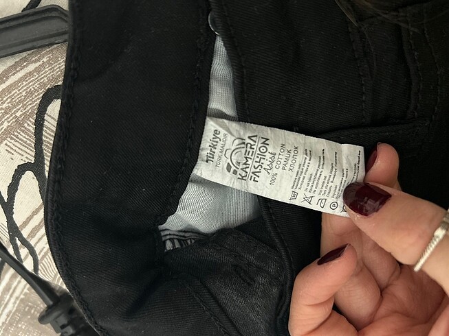 s Beden siyah Renk Siyah yüksel bel dar paça kot pantalon
