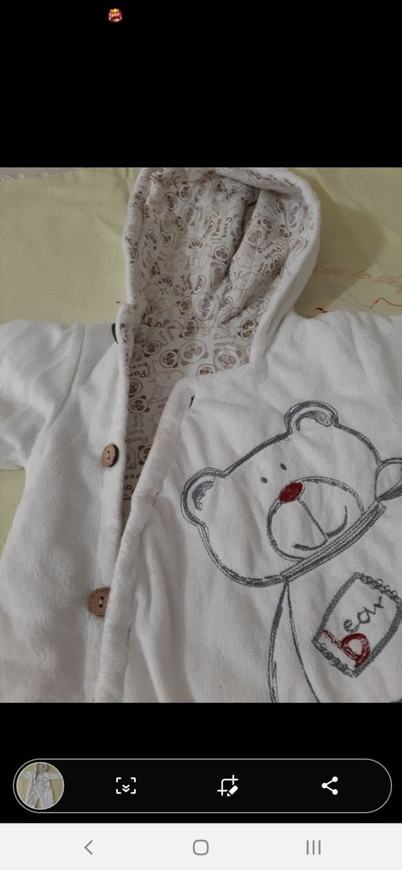 Düğmeli Beyaz bebek erkek Tulumu - Görsel 2