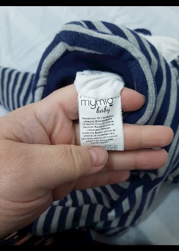 Gri Çizgili Örgü Erkek Bebek Tulumu - Görsel 5