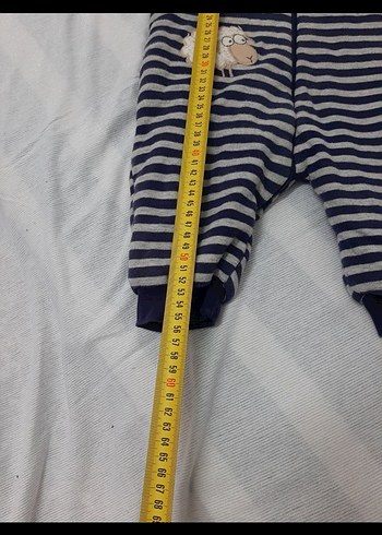 Gri Çizgili Örgü Erkek Bebek Tulumu - Görsel 4