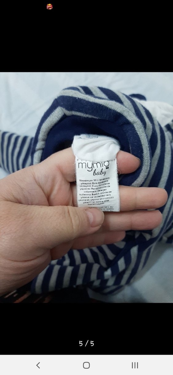 Gri Çizgili Örgü Erkek Bebek Tulumu - Görsel 5