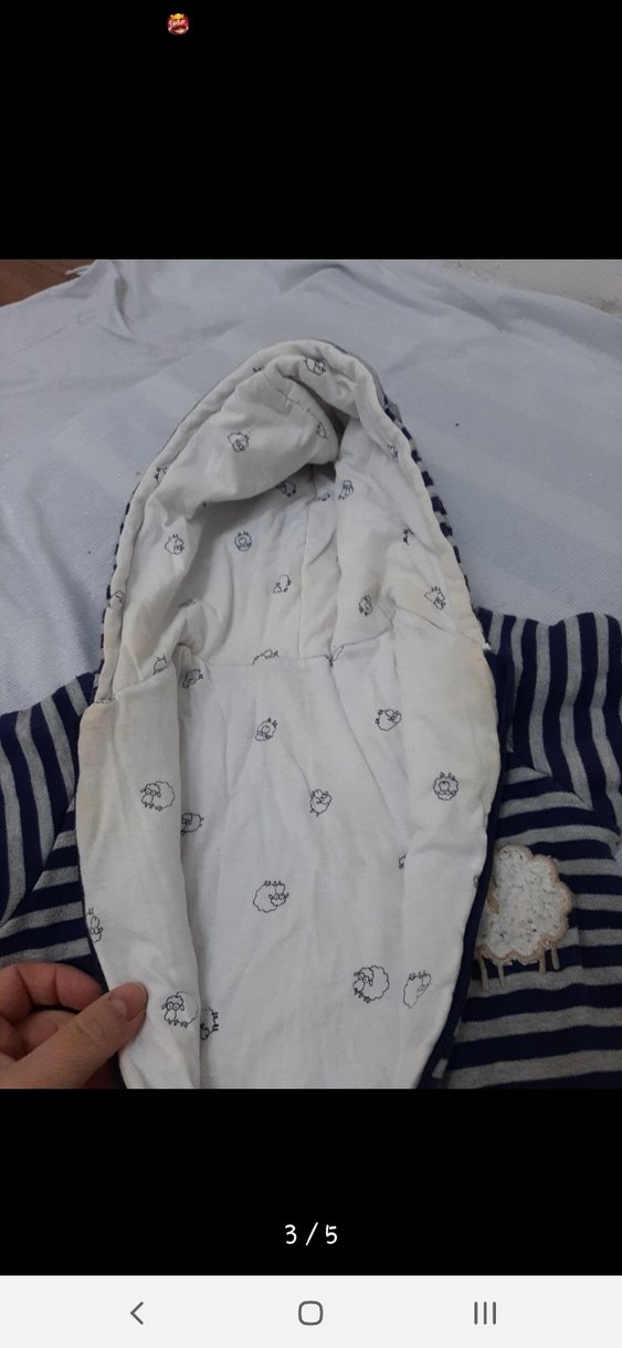 Gri Çizgili Örgü Erkek Bebek Tulumu - Görsel 3