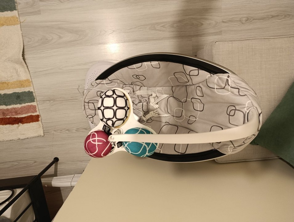 Gri Beyaz Bebek Beşiği ve Sallanır.hicbir sorunu yoktur - Görsel 4