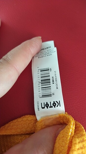 Hardal sarısı hiç giyilmemiş bikini üstü koton - Görsel 3