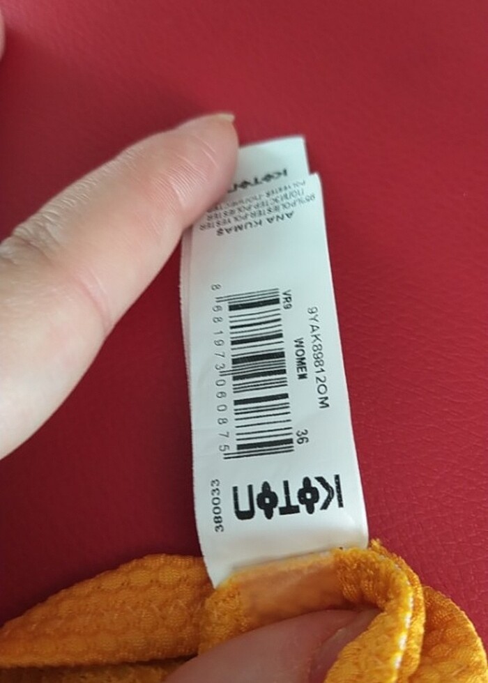 Hardal sarısı hiç giyilmemiş bikini üstü koton - Görsel 3