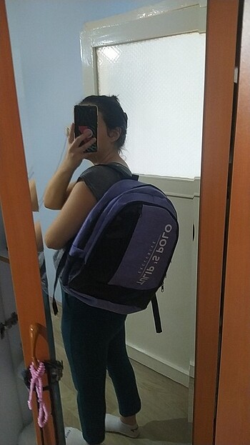 Lila sırt çantası  - Görsel 6