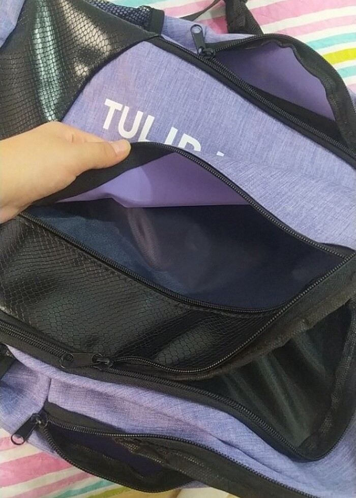 Lila sırt çantası  - Görsel 5
