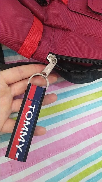 Tommy Hilfiger kırmızı/bordo sırt çantası  - Görsel 7