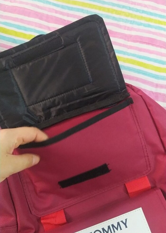 Tommy Hilfiger kırmızı/bordo sırt çantası  - Görsel 3