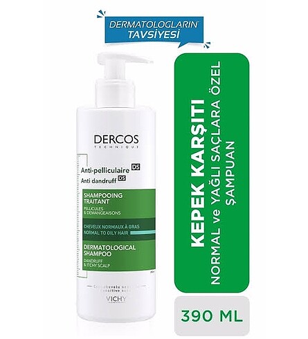 Vichy Dercos Kepek Şampuanı