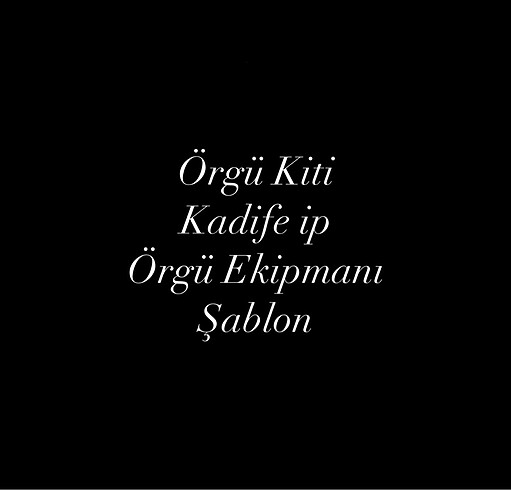 Örgü Kiti
