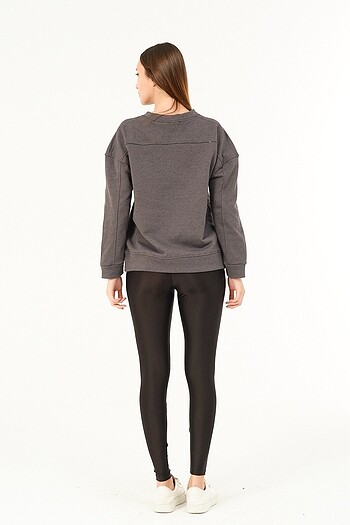 Diğer 3 iplik şardonlu unisez oversize sweatshirt