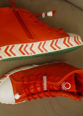 Benetton Kırmızı kız Erkek Çocuk Spor Ayakkabı bot - Görsel 2