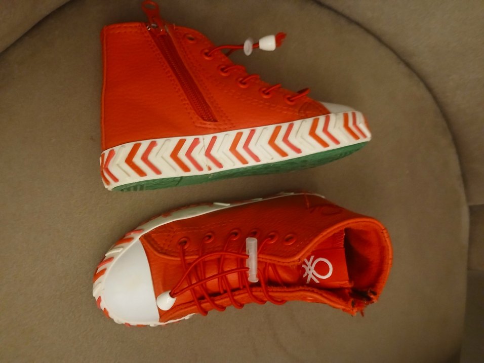 Benetton Kırmızı kız Erkek Çocuk Spor Ayakkabı bot - Görsel 2