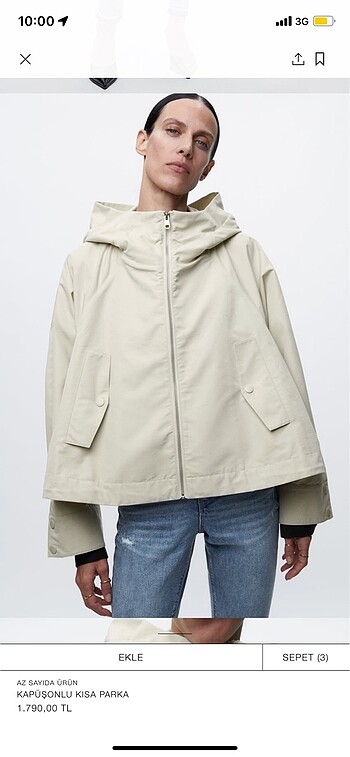 Zara Zara su geçirmez parka
