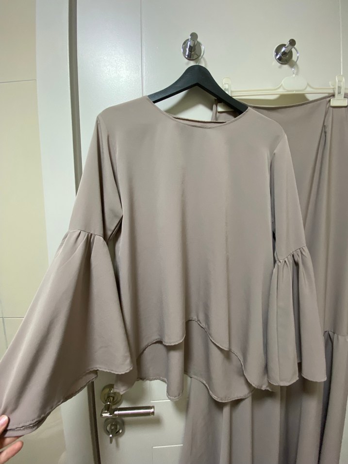 Bej takım balık etekli - Görsel 2